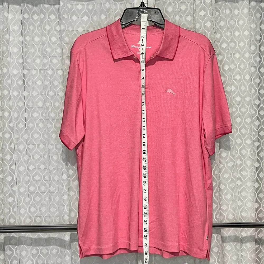 Tommy Bahama Men's Pink Confetti Golf Polo Shirt Marlin Short Sleeve, Size M NWT